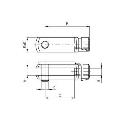 Befestiger verlegter Gabelkopf Pin Rod End Zinc Plated Clevis Pin Clip
