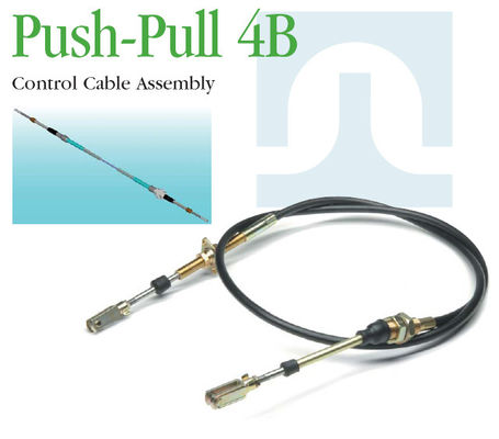 Long Service Life Push Pull 4B Industrial Control Cable Assembly for Throttle Shift Trim