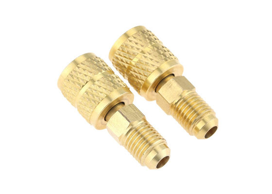 Kältemittel Nachrüstung Messing Quick Coupler Adapter 1/4 "Mann Flare 5/16" weiblich