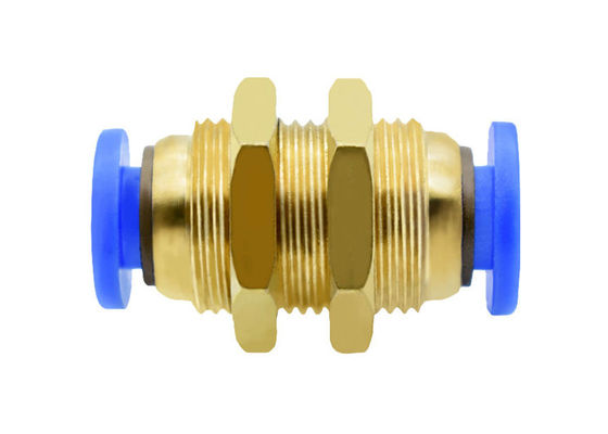 PM Gerade Pneumatische Ein-Touch-Schott Union Luft-Fitting Push Quick Connect Tube