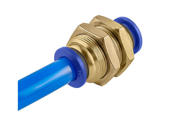 PM Gerade Pneumatische Ein-Touch-Schott Union Luft-Fitting Push Quick Connect Tube