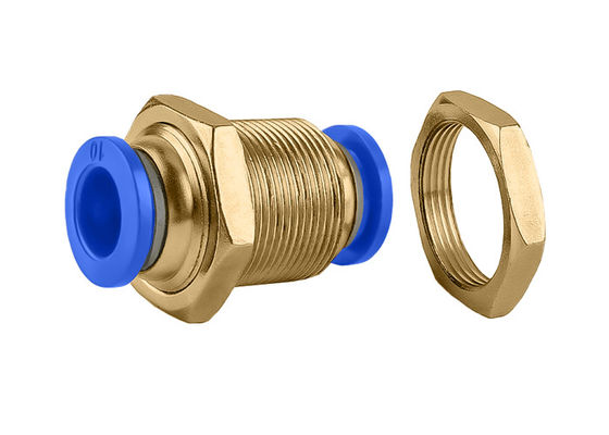 PM Gerade Pneumatische Ein-Touch-Schott Union Luft-Fitting Push Quick Connect Tube