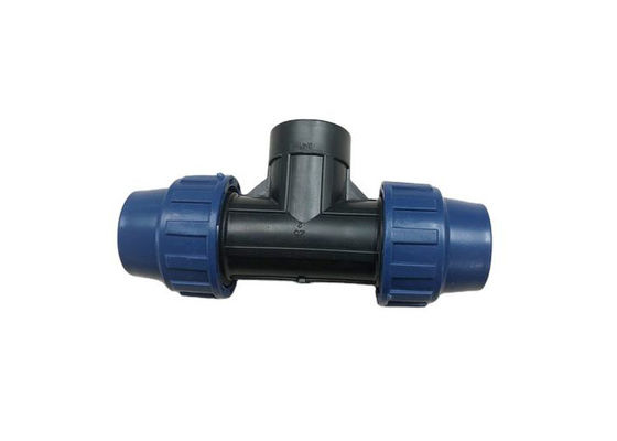 32 mm weibliche Faden-Tee-Fast Joint HDPE-Kompressionsfittings für die Wasserversorgung