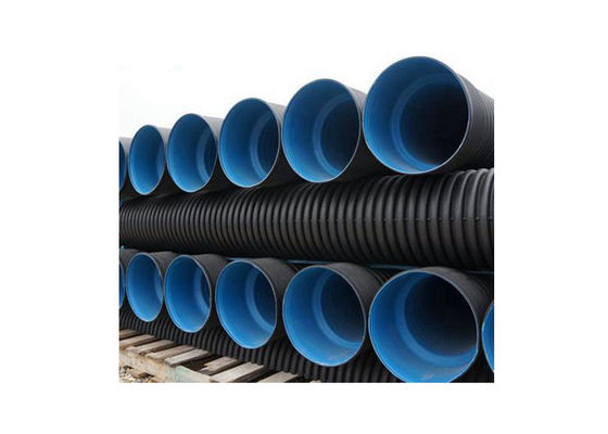 SN8 Vergrabene Abflussrohre Doppelwand-Polyethylen-HDPE-Abflussrohre