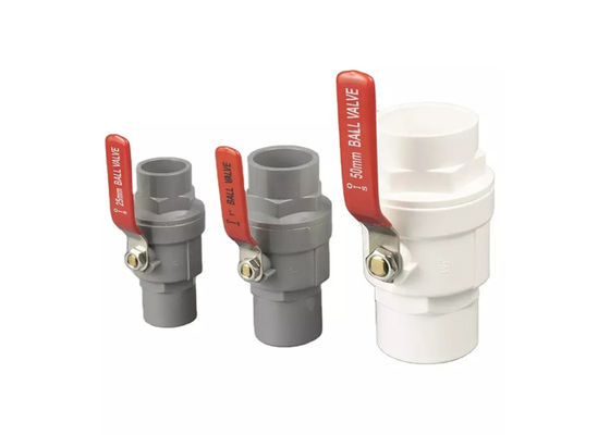1/2"- 4 "ABS Chrom-Einsatz PVC Zwei Stück Kugelventil Edelstahl Griff