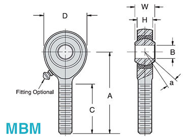 MBM/MBF-Serie Bronze-Rennstange Enden.