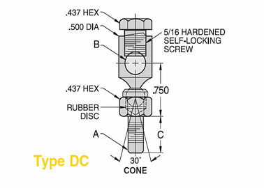 DH-Serie Quadrat-Kopf Drehverbindungen 0.375 "Schwerlast-Vibrationsdämpfung