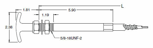 1-6 mm Außendurchmesser Mechanische Zugsteuerung mit 1-5 mm Inndurchmesser