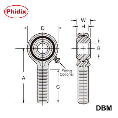Metrische Kugelschraubenbaugruppen der DBM/DBF-Serie: mit Öl imprägnierte Bronze-Rennstrecken, hochtemperatur- und korrosionsbeständig für Präzisions-CNC/Automatisierung