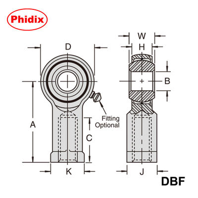 Metrische Kugelschraubenbaugruppen der DBM/DBF-Serie: mit Öl imprägnierte Bronze-Rennstrecken, hochtemperatur- und korrosionsbeständig für Präzisions-CNC/Automatisierung