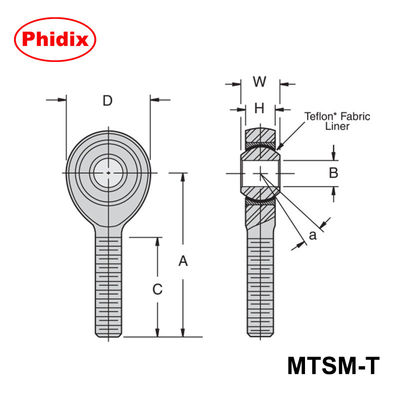 MTSM-T/MTSF-T-Serie PTFE-ausgekleidete Stangende: Hochpräzisionslager mit geringer Wartungsaufwand für Automatisierung und Schwermaschinen