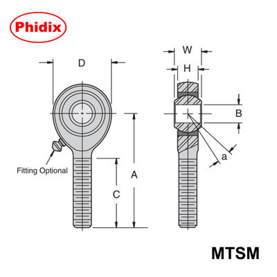 MTSM/MTSF-Serie Metall-zu-Metall-Stab-Ende High-Load Präzisionslager für industrielle Anwendungen