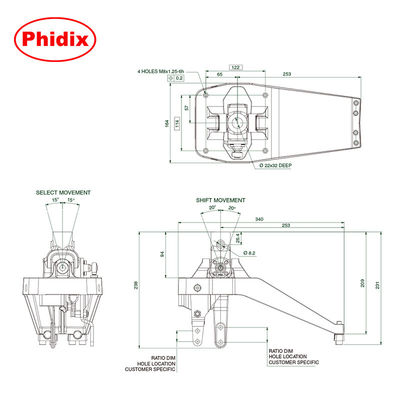 Ein wartungsfreies Schaltsystem mit geringer Reibung für Cab-Over-Trucks und Spezialfahrzeuge.