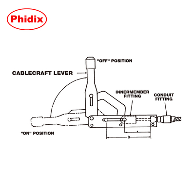 Phidix Heavy-Duty Mechanical Handbrake Parking Brake Lever Emergency Brake Lever