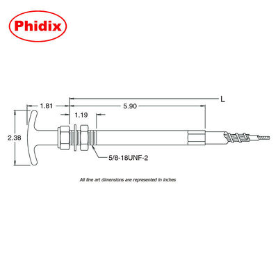 Robuster Push-Pull-Twist-Lock-Steuergriff mit sicherem Verriegelungsmechanismus