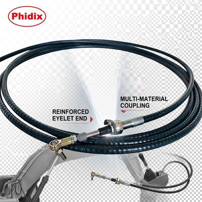 Kundenspezifische Montage Mechanische Steuerseil mit minimalem Biegeradius von 15 cm, perfekt für komplexe mechanische Systeme