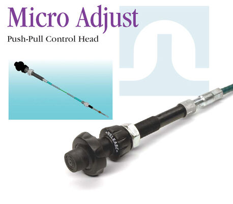 Schwarzes mechanisches Steuerkabel mit Kugelgelenk-Kabelanschluss, perfekt für Bau- und Landmaschinen